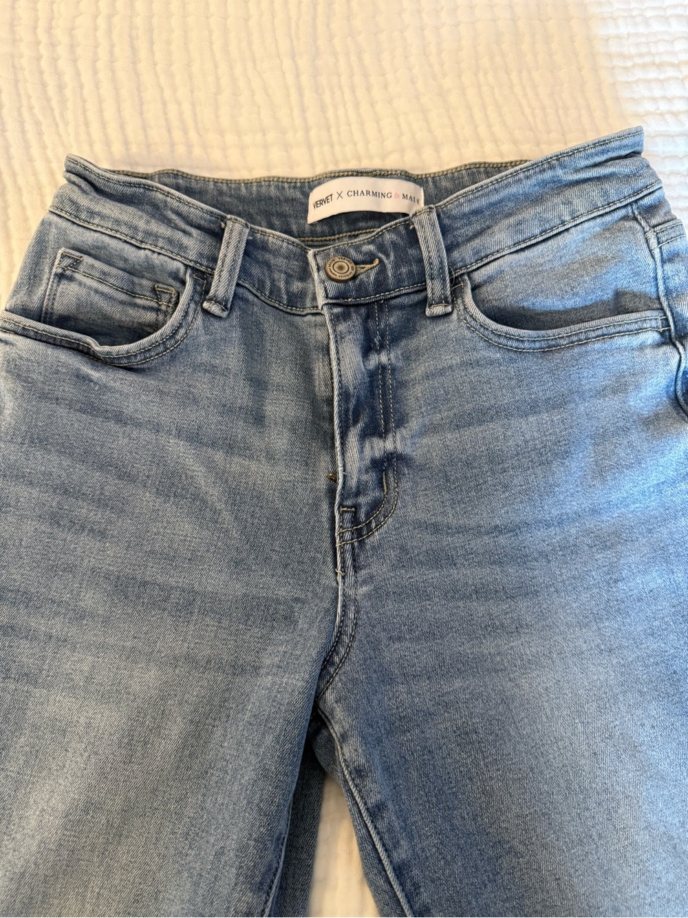 Vervet by Flying Monkey Light Blue Straight Leg Jeans - Picture 3 of 5